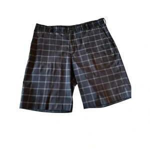 Nike Golf Dri-Fit Windowpane Check Chino Shorts Size 38‎